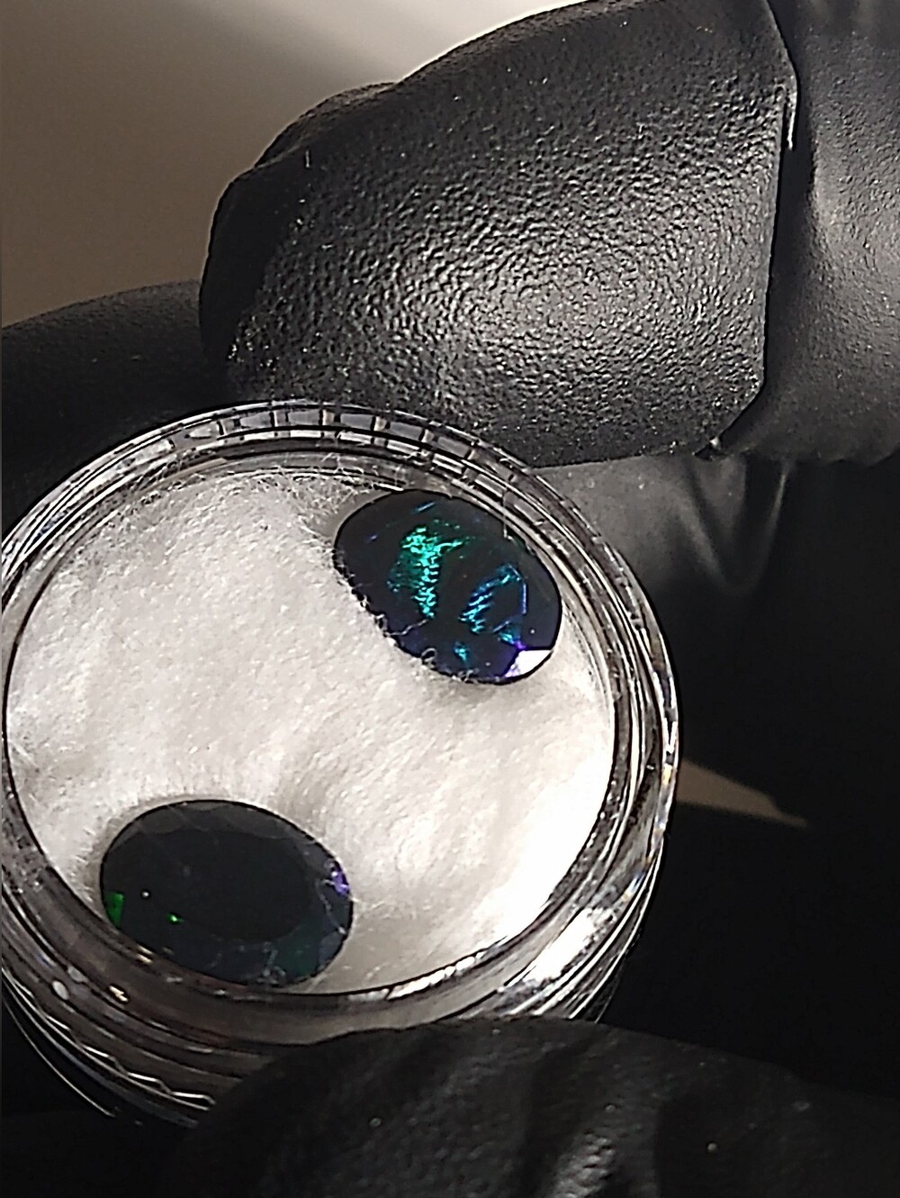 2.75 Carat Natural Smoked Black Opal Pair